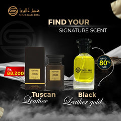 Black Leather Gold - Inspired by Tuscan Leather Perfume